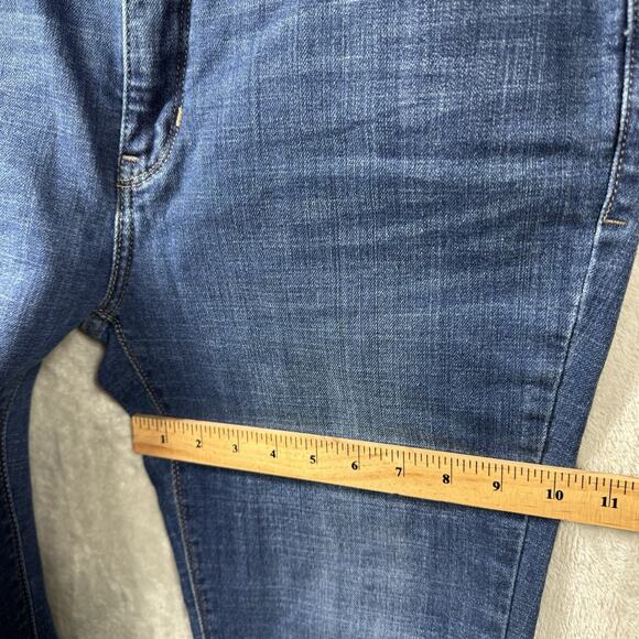 Levi's 525 Perfect Waist Straight Leg Jeans Womens 12 Blue Denim Stretch Zipper - Picture 9 of 14